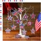 15 Pcs 4th of July Star Diamond Art Keychains Kits Memorial Day Patriotic Diamond Painting Red White Blue Ornaments Independence Day Diamond Key Chains Gems Art for Adults Kids Teens Craft